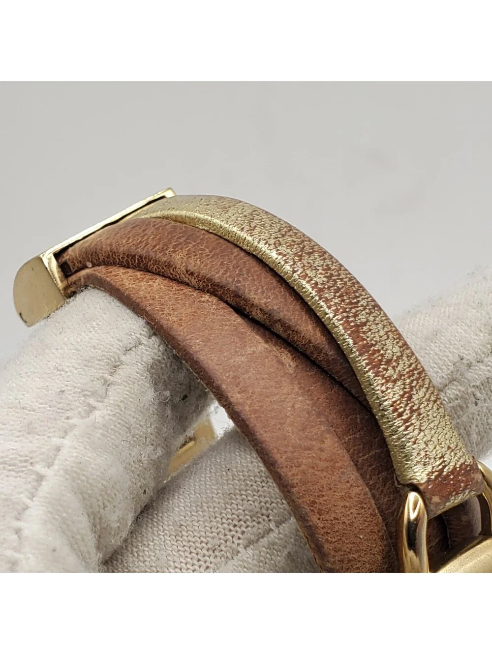 Fossil Georgia Womens Watch 32mm Gold Tone New Battery